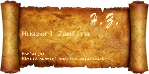 Huszerl Zamfira névjegykártya